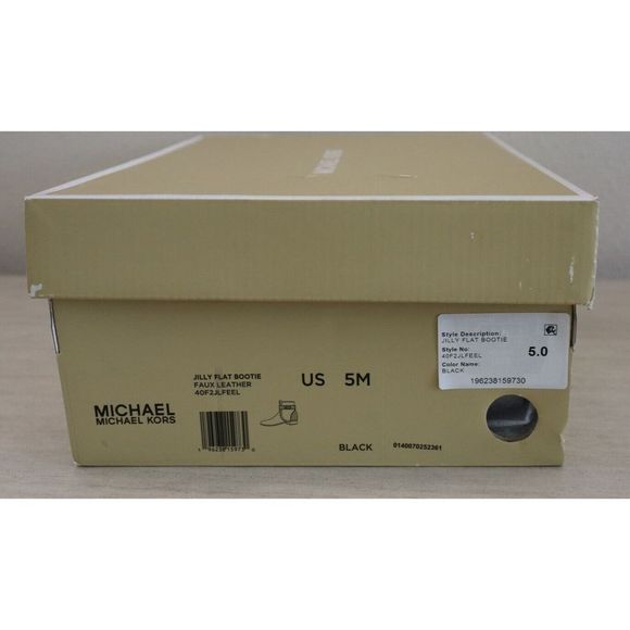 MICHAEL Michael Kors Women's 5M Black Faux Leather Jilly Flat Bootie $112 - Picture 10 of 10